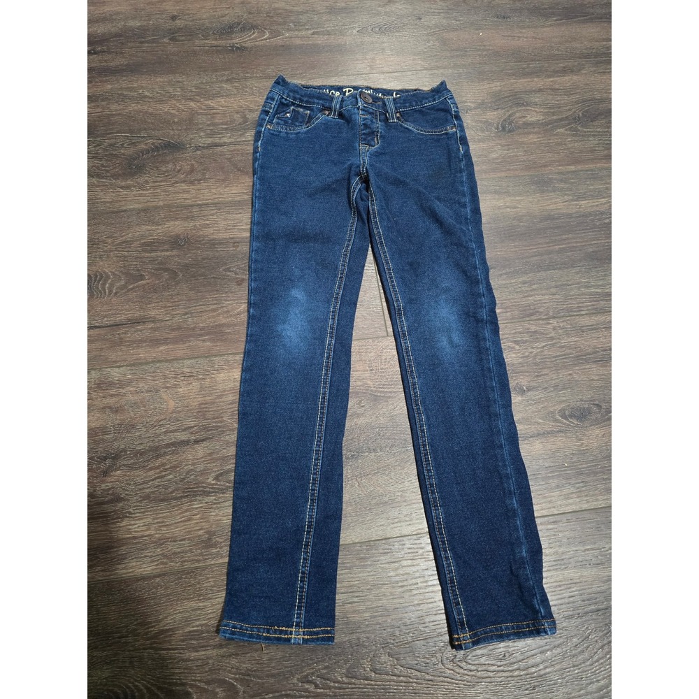 Justice Premium Jeans Girls 8R Simply Low Knit Jeggings Dark Wash Denim Stretch